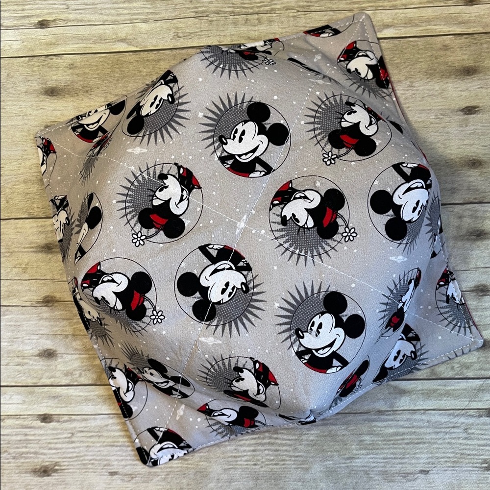 Microwave Bowl Cozy Reversible Minnie/Micky Mouse Cotton Bowl